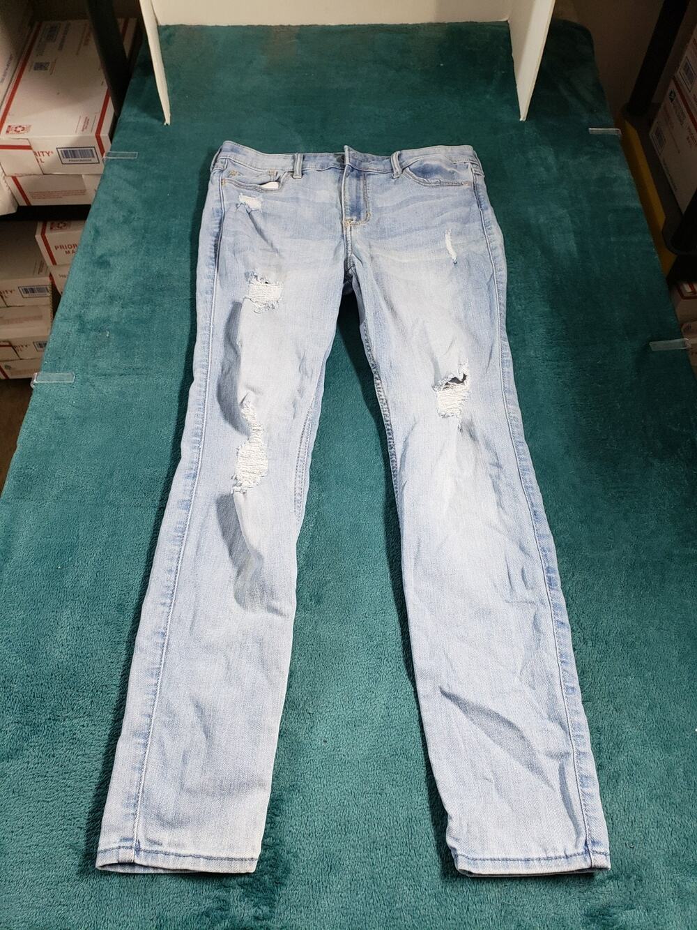 Hollister Jeans Size 7 Short Womens Blue Pants Stretch Denim High Rise Skinny